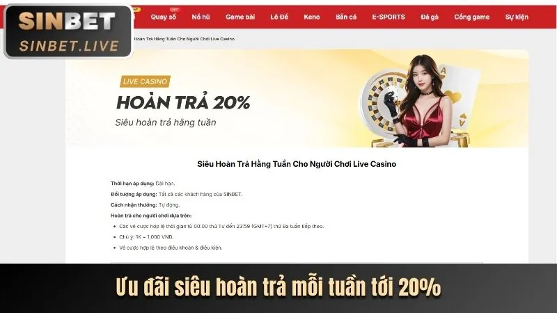 Hoàn trả không giới hạn Casino gh88